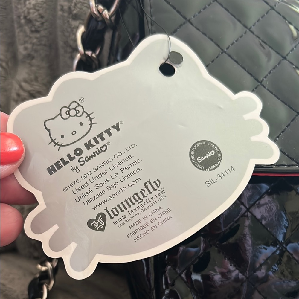 Loungefly Loves HELLO KITTY by Sanrio Crossbody Bag Handbag Quilted Purse 🐈‍⬛ - Picture 4 of 16